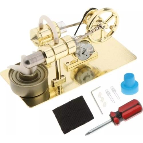 Stirling Engine Model Electric Generator Motor Heat Toy Engines Diy Toy Physics Steam Power Toy for Kids Adults Gifts