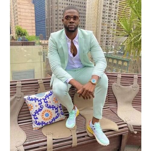 2021 Casual Summer Stylish Notch Lapel Men Suits New Costume Homme Tuxedo Groom Wedding Slim Fit Terno Masculino Blazer 2 Pcs