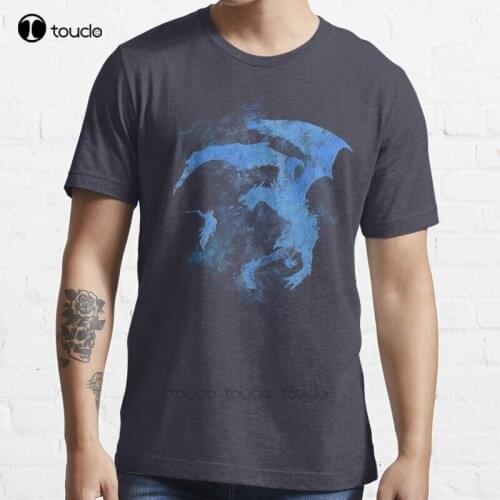 New Dragonfight-Cooltexture Inverted T-Shirt Cotton Men Tee Shirt