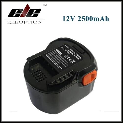 New Eleoption Rechargeable Battery 12V 2500mAh 2.5 Ah Ni-MH For B1214G,B1215R,B1220R,M1230R,BS12G,BS12X,BSB12G,BSB12STX,BSS12RW