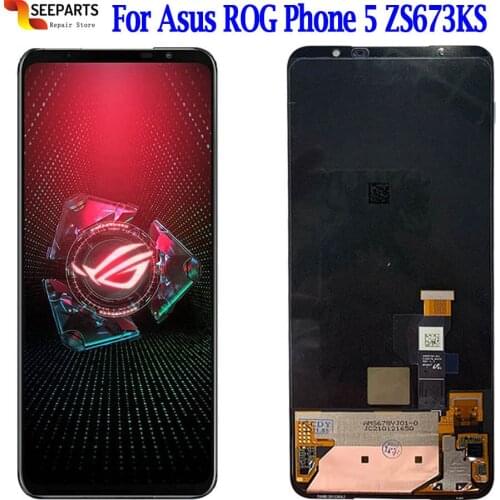 Original New 6.78" For Asus ROG Phone 5 ZS673KS LCD Display Touch Screen Digitizer Assembly For Asus ZS673KS I005DA LCD Display