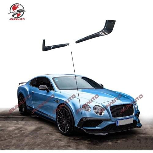 For 2016-2018 Bentley Continental GT Carbon Fiber STARTECH Style Front Bumper Side Air Vents Cover Carbon Trims Body Kit