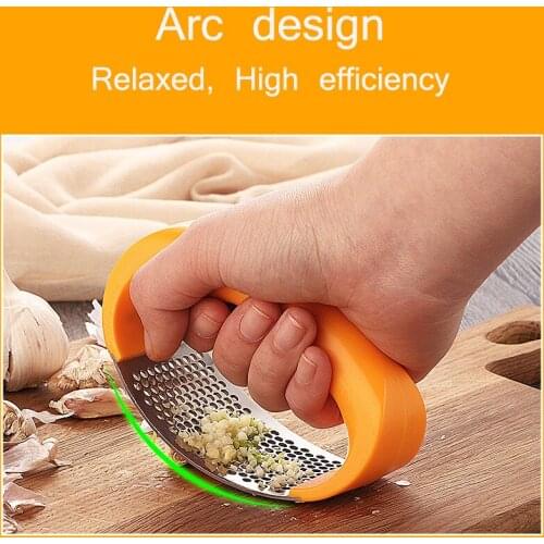 Express Garlic Press Curve Ring Stainless Steel Manual Mincer Chop Grinding Tool Grater Vegetable Kitchen For Accessories Gadget