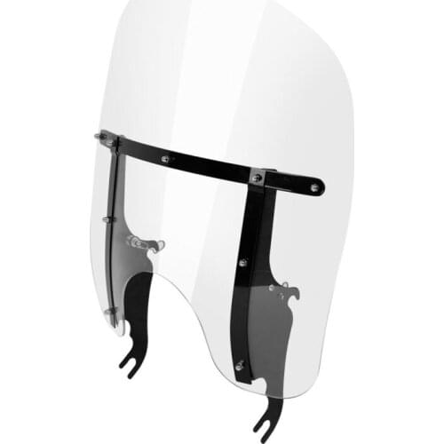 Motorcycle Detachable Windshield 17.5'' Windscreen For Harley Softail Slim Fat Boy Deluxe 2012-2017