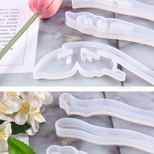 Silicone Hairpin Mold Making Hair Stick Mould Jewelry Resin DIY Craft Clear STTA889