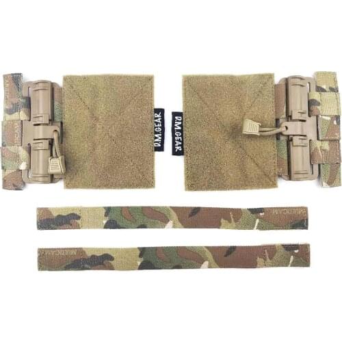 2Pcs/set Tactical Vest Tubes Universal Molle Quick Release Buckle Outdoors Military Tactics Accessories - Khaki / Black / Green