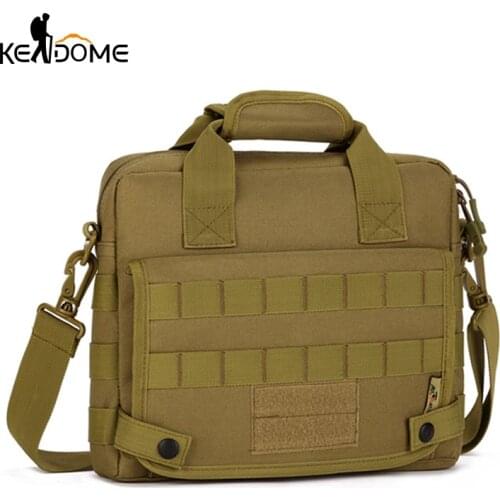 MOLLE Camouflage Outdoor Shoulder Bag Male 10 Inch Laptop Tactical Army Messenger Bag Ipad 4,5 Briefcase Handbags Women XA566WD