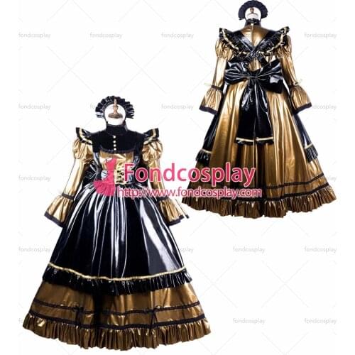 Sissy maid pvc dress lockable Uniform cosplay costume Tailor-made[G2157]