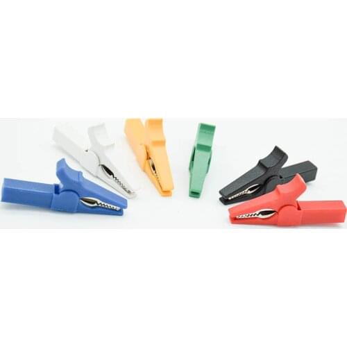 Battery Test Clip 55MM HV Alligator Clip For Banana Plug 4mm Multimeter Pen Cable Probes Crocodile Clip 6 colors are availabl