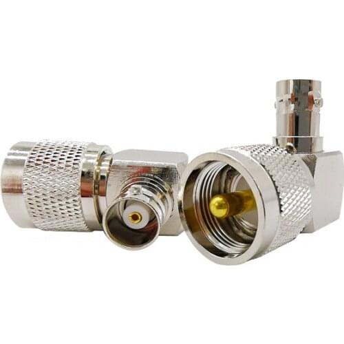 1Pcs UHF Male PL-259 PL259 to BNC Female Right Angle RF Coaxial Adapter 90 Degree L Shape Type Adapter
