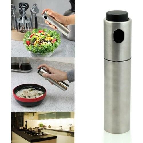 1Pcs Stainless Steel Spray Pump Fine Mist Olive Pump Spray Bottle Oil Sprayer Pot Cooking Tool Sets gadgets kitchen Tools 8