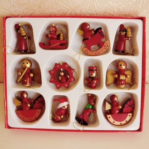 12 Small Wooden Pendants for Christmas Tree Decoration Home Decoration Special Gift