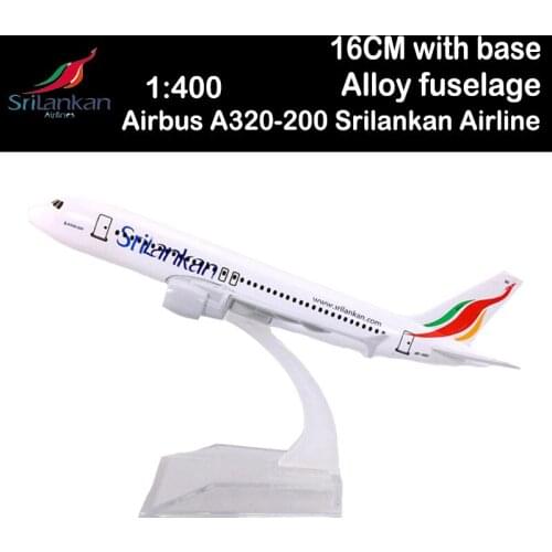 16CM 1:400 Airbus A320-200 Model Srilankan Airlines Base Alloy Aircraft Plane Airliner Display Adult Gifts Collection Souvenirs