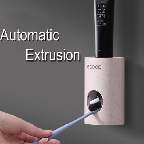 Automatic Toothpaste Dispenser Set For Bathroom Accessories Toothbrush Toothpaste Holder Wall Waterproof Toothpaste Squeezer