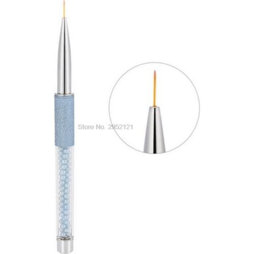 By dhl or ems 100pcs 7/9/11mm Nail Art Metal Scrub Pearl Acrylic Line Painting Brush UV Gel Polish Design DIY Manicure Tools