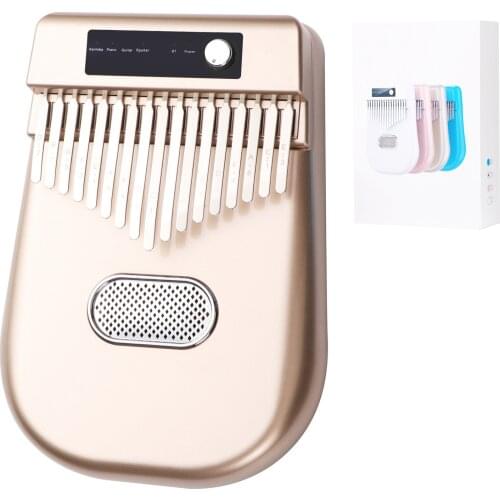 Electric Kalimba 17 Keys Thumb Piano 4 Kinds of Timbre BT Connetion Mbira Finger Piano Electronic Musical Instrument Gifts