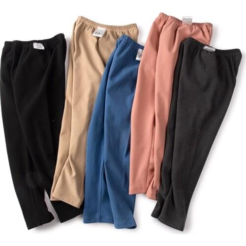 Boys and Girls Hyaluronic Acid Dralon Leggings Autumn and Winter Children Household Trousers High Elastic Baby Long Pants No Tra