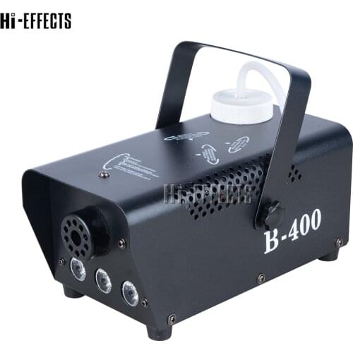 Mini LED smoke machine 400w fog machine with RGB led lights remote control led fogger ejector for party wedding Christmas stage