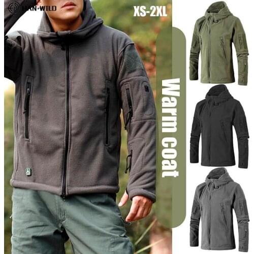 Men Jacket Coat Military Tactical Fleece Jacket Uniform Soft Shell Casual Jacket Men Thermal Army Clothing Multi-pocket
