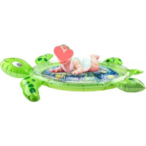 Inflatable Cute Animal Shape Attractive Children Sea Turtle Infant Summer Cool Pat Pad Interest Development Kids Water Playing
