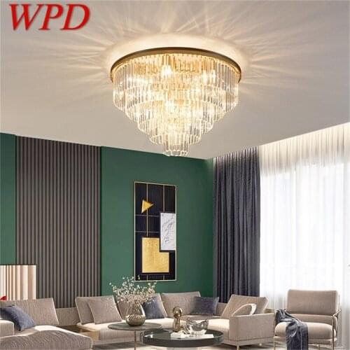 WPD Ceiling Lights Gold Postmodern Luxury Lamps Fixtures LED Home For Living Dinning Room