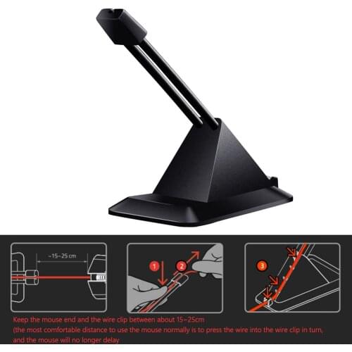 Wired Mouse Cable Holder Bungee Cord Clip Flexible Mouse Cable Holder Mouse Playing Game for Office Computer PC Gamer