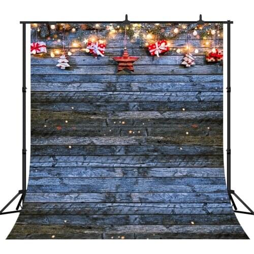 Lyavshi Christmas Photography Backdrop Wood Background Christmas Decoration for Baby Kid Studio Photo Shoot Prop Photobooth