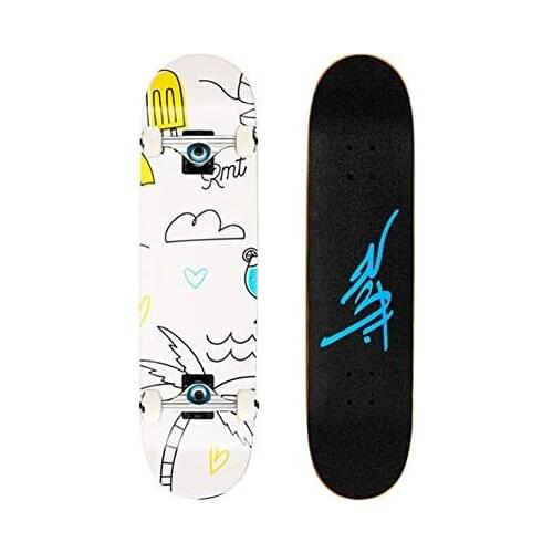 Skateboard 31.5" X 7.5" Complete Double Warp 7 Layer Maple Board Skateboard for Boy Girl Gifts Youth Adult Beginner,Tree