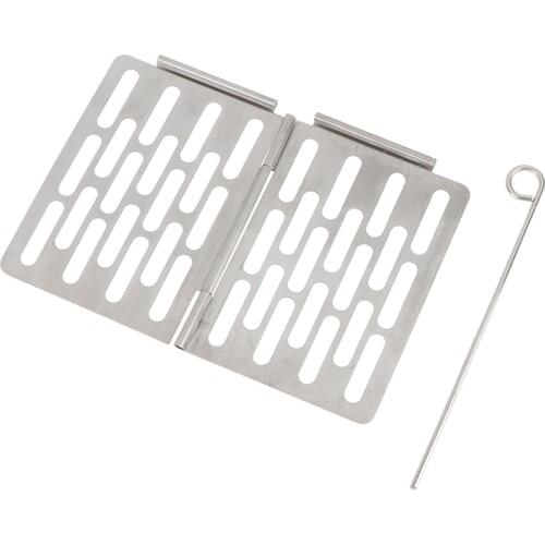 Mini Stainless Steel Folding Barbecue Basket Portable BBQ Grill Basket Grate Picnic BBQ Camping Stove Accessories