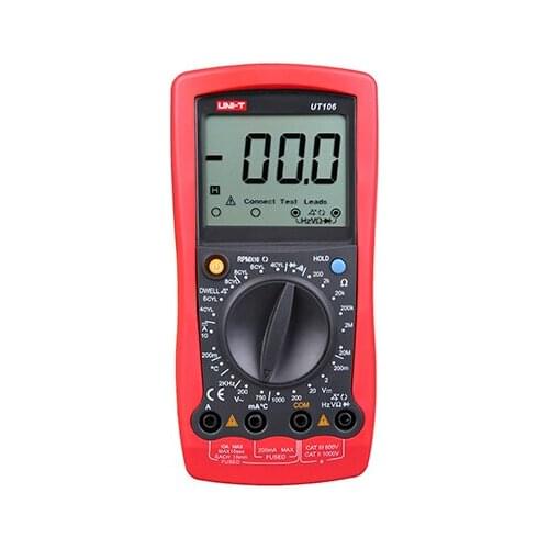 UNI-T UT106 LCD display digital Multimeter battery test portable car tester