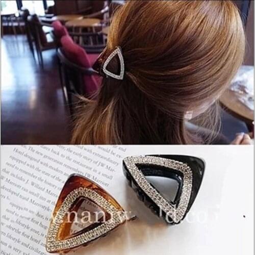 1pc geometric Rhinestone Hair Claws for Girl Hairpins Barrettes Headwear Women Pearl Hair accesorios Headwear