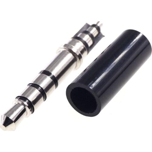 10pcs 3.5mm stereo headset plug jack 4 pole 3.5 mm audio plug Jack Adapter connector Length 17.00mm