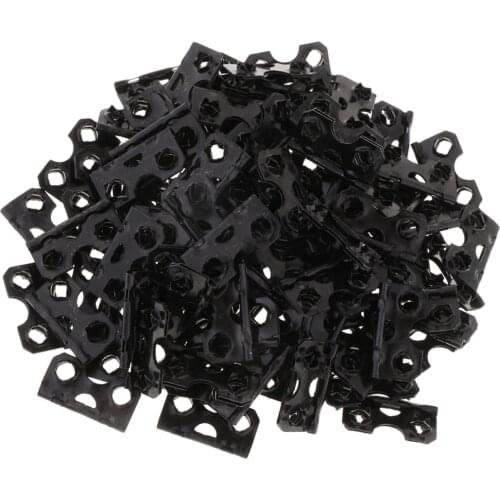 100pcs Metal Black Frame Support Stand Hinges Picture Art Photo Frame Fixing