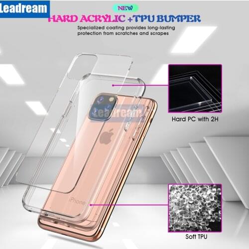 1000PCS Waterproof TPU Hard PC Shockproof Case Cover for iPhone 11 Pro Max 6 6s 7 8 Plus X Xs Max free DHL