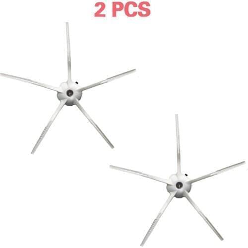 2PCS White 5 Arms Side Brush for Xiaomi MI Robot for Roborock S50 S51 S55 S5 MAX S6 for Xiaowa E35 E2 Robot Vacuum Cleaner Parts