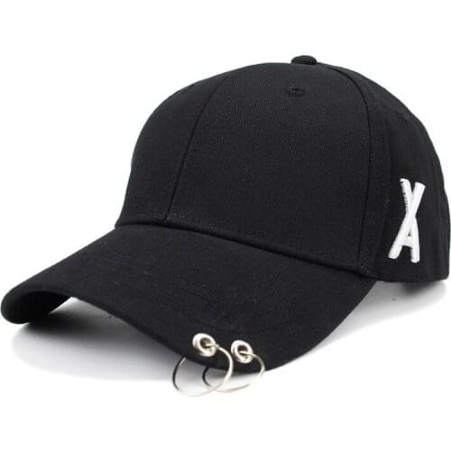 2020 Hot Women Cap Fashion GDBasebaIl Cap with Rings Snapback Cap Men Women black pink white Hip Hop Hat Dance Show Hats Cap Men