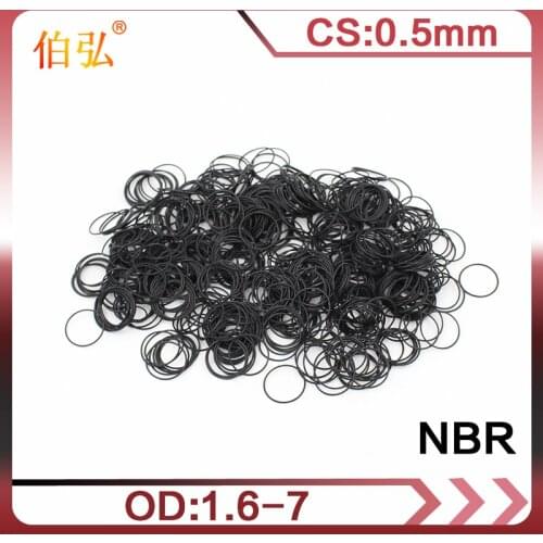 30PCS/lot Rubber Black NBR CS 0.5mm thickness OD1.8/2.5/2.8/3/3.5/4/4.5/5/7mm watch ORing Gasket waterproof Nitrile rubber oring
