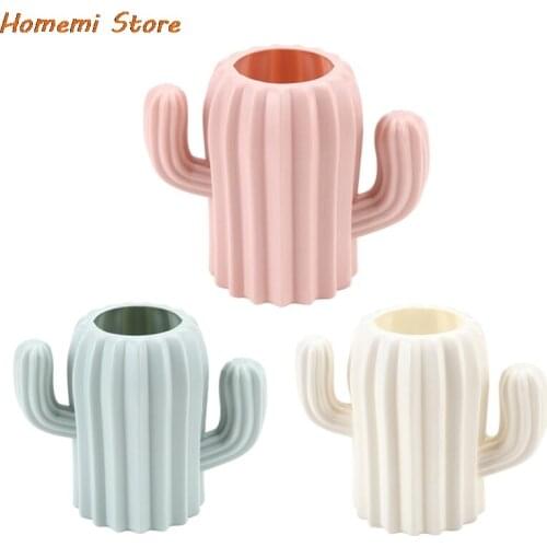 Cactus Vase Desktop Organizer Pen Holder For School Office Home Pencil Holder Flower Vase Organizer Decoration