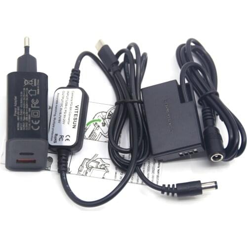 ACK-E18 USB TYPE-C Power Bank Cable+DR-E18 Dummy Battery LP-E17+PD Charger for Canon 750D 760D T6S 77D 800D 200D Rebel SL2