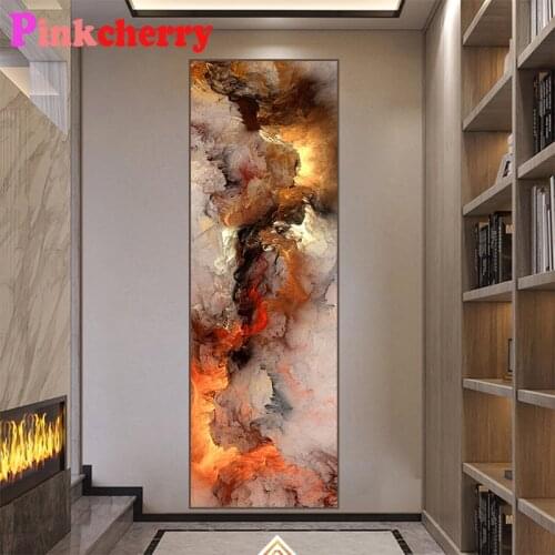 Diamond Painting Abstract Cloud Mist Golden Landscape Full square Rhinestone Of Pictures Diamond mosaic picture, 2021 Gift