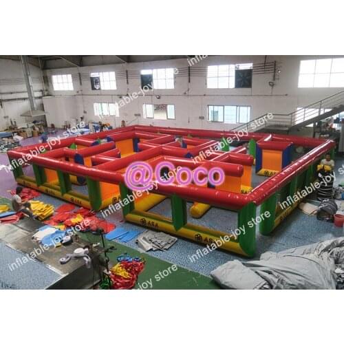 Free ship to door,12x8m inflatable maze,inflatable laser bag maze inflatable,pvc puzzle obstacle course area sport games