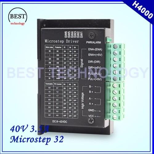 Free shipping! Drive TB6600 Stepper motor Driver Microstep32 9-40vDC 3.5A for Nema17 Nema23 stepper motor
