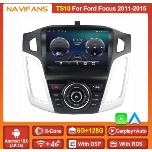 GPS 6G+128GB Car Radio Multimedia Video Player For Ford Focus 3 2011-2019 Navigation DSP IPS Screen Auto Stereo Free Map Carplay