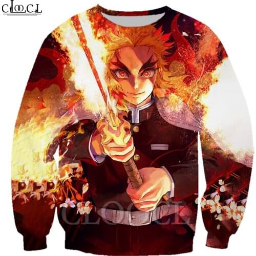 HX Kimetsu No Yaiba The Movie: Mugen Train Rengoku Kyoujurou 3D Print Men Women Sweatshirt Harajuku Tracksuit Drop Shipping
