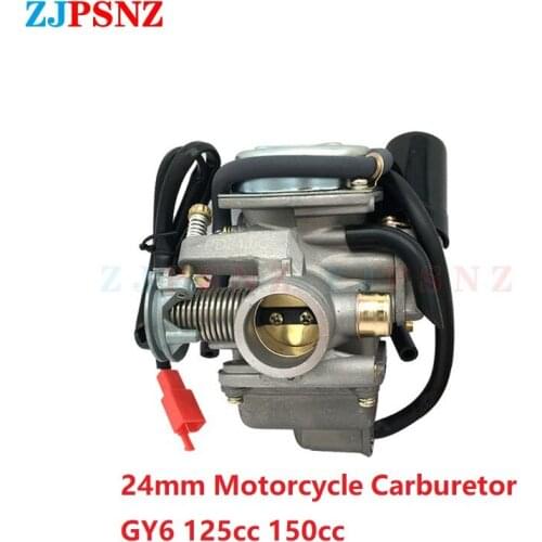 24mm Motorcycle Carburetor GY6 125cc 150cc PZ24 Motorcycle Carburetor Scooter Moped ATV Go-Kart Engine Part Carburetor