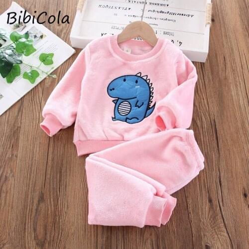 Baby Boy Clothes Set For Girls Clothing Toddler Plush Suit Casual Kids Homewear Autumn Winter Flannel Pajamas Newborn Clothes