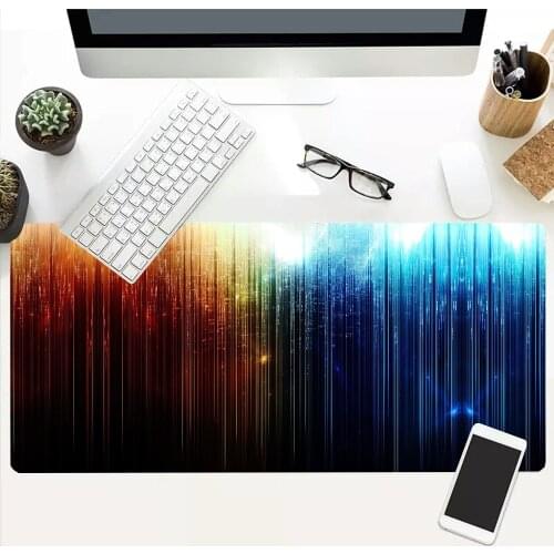 Gradient Oversized Mouse Pad Keyboard Laptop Desk Mat Rubber Wrist Non-slip Desk Mat Desktop Storage Rack Computer Accessories