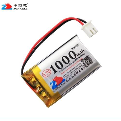 In 1000mAh 852540 3.7V lithium polymer battery 802540 scan code instrument speaker driving apparatus Rechargeable Li-ion Cell