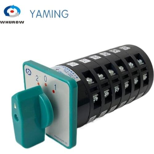 Yaming electric LW6-6 universal conversion switch 6 layer 5A 380V rotary cam switch 3 position 6 poles 36 terminals LW6 Series