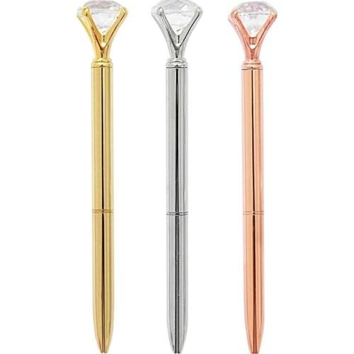 1p Cute Gemstone Ballpoint Pen Crystal Glass Diamond Ballpoint Pen Exquisite Gift Pen School Office Supplies Childrens Day Gift